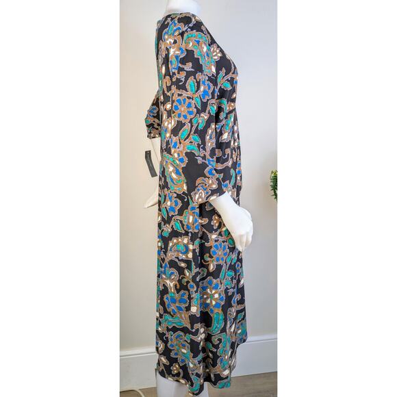 Jones New York Metropolis Dress Faux Wrap Ruched 3/4 Sleeve Flowy Career 20W NEW - Picture 8 of 11